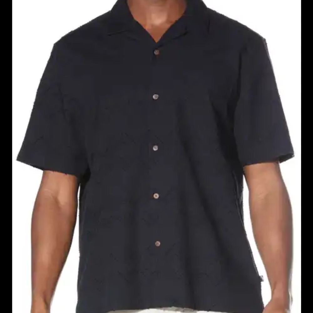 Tommy Bahama Men's Dark Navy Short Sleeve Shirt